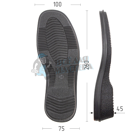 Подошва жен., Киров 80290 р. 36, цв. черный