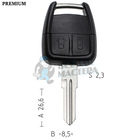Корпус  OPEL S24 right 2кн   КНР - Чертеж
