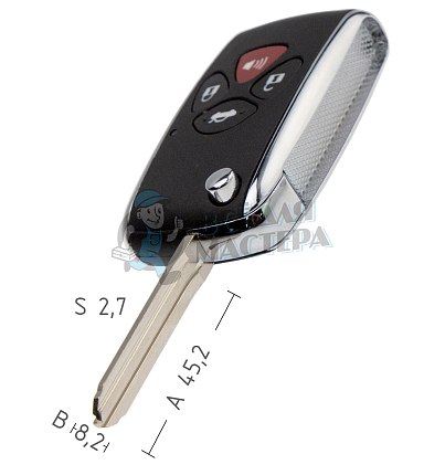 Корпус выкидного ключа TOYO-15.P TOY43P TY51P TY37RP79 TR47P КНР 3 кнопки + паника TOYOTA КНР