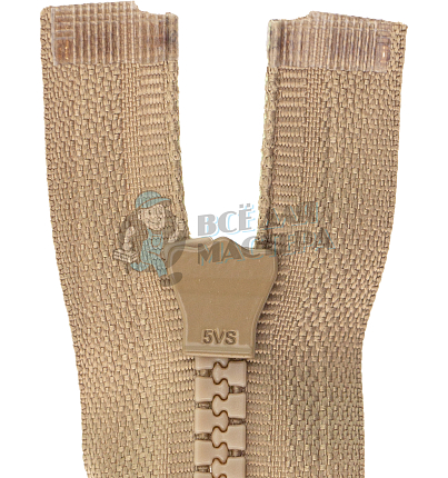 Молния Трактор "JUDSON", 80см, Тип-5, разъёмная двухзамковая, цв.т/бежевый