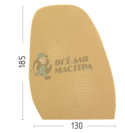 Проф. формованная Piligrim "Черепашка", разм. XL, 185х130х1,8мм, цв. бежевый