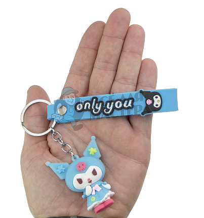 Брелок для ключей "Куроми" цв.голубой + ремешок 