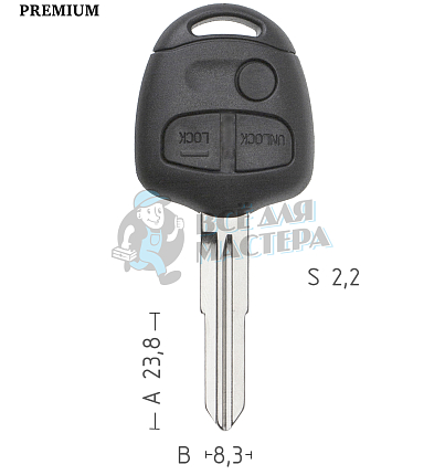 Корпус ключа MIT10 MIT10 MIT11 3 кнопки КНР   MITSUBISHI