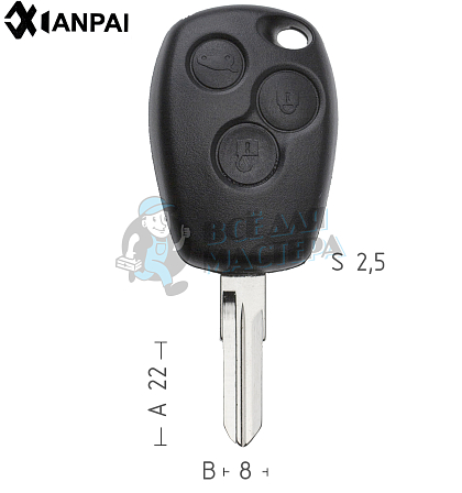 Корпус  RENAULT 3кн(VAC102)ремкомпл.  КНР - Чертеж