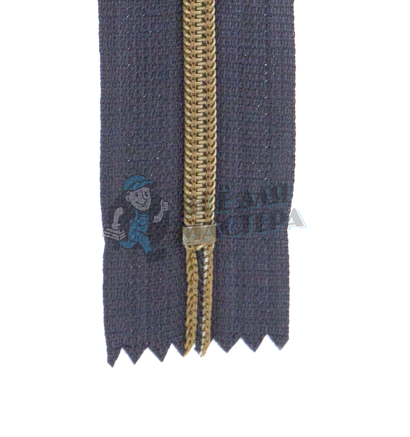 Молния спиральная (витая), Т-3,5 18см, джинсовая, н/р, полуавомат, цв.темно-синий 330