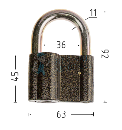 Навесной замок Avers PD-20-70-Blister