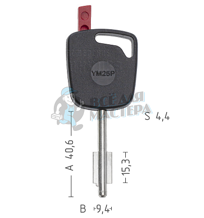 T00YM25P TP00FO-4P FO19PT0 а/пласт.с мест.п/чип FORD - Чертеж