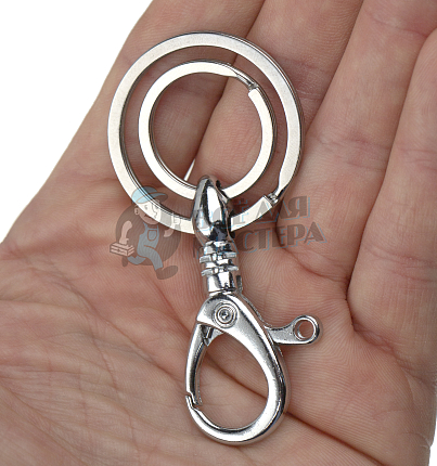 Карабин с двумя кольцами для ключей