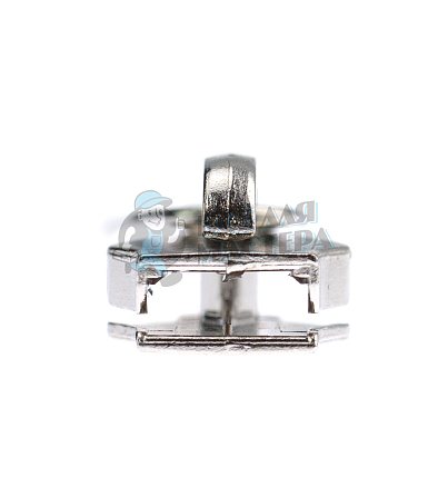 Бегунок для спиральной молнии, тип 10, сумочный, цв. никель, 18 точек