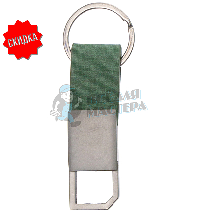Карабин с кольцом, ремешок,темн.хром матовый