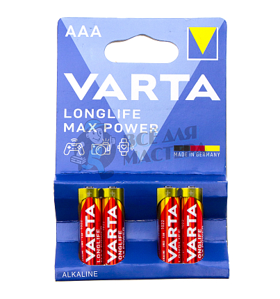 Батарейка VARTA LONGLIFE MAX POWER LR03 BL4 (4703) (4/40/200)