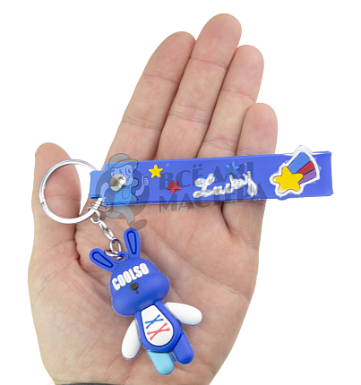 Брелок для ключей "Кролик COOLSO"  цв.синий