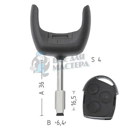 T00TB1PA TP00FO-6TL FO21AP рога.п/чип si/ni FORD - Чертеж