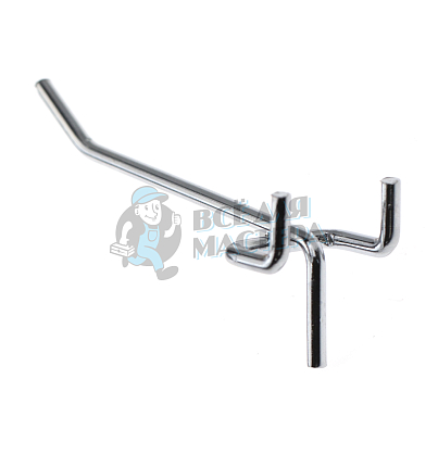Крючок одинарный для перфорированного стенда, d=4мм, 100мм