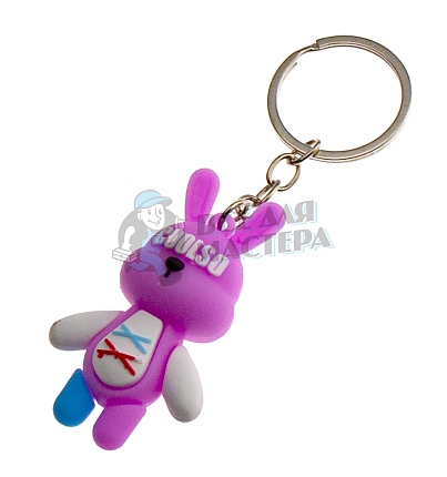 Брелок для ключей "Кролик COOLSO"  цв.розовый