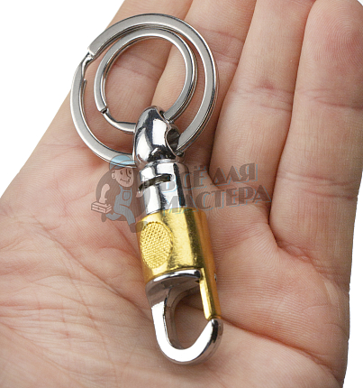 Карабин круглый с двумя кольцами для ключей