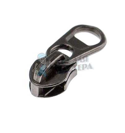 Бегунок для спиральной молнии, тип 7, сумочный, цв. никель темн.