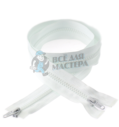 Молния Трактор "JUDSON", 80см, Тип-5, разъёмная двухзамковая, цв.белый