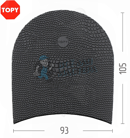 Набойки Topy X-Top №176, цв.чёрный (9) - Чертеж