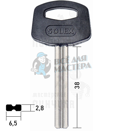 SOLEX- пластик. с пазом КНР //