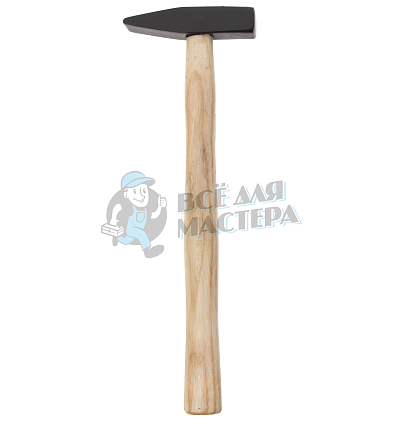 Молоток слесарный, 200 г, квадратный боек, деревянная рукоятка Sparta