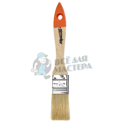 Кисть плоская Slimline 1" (25 мм), натуральная щетина, деревянная ручка Sparta
