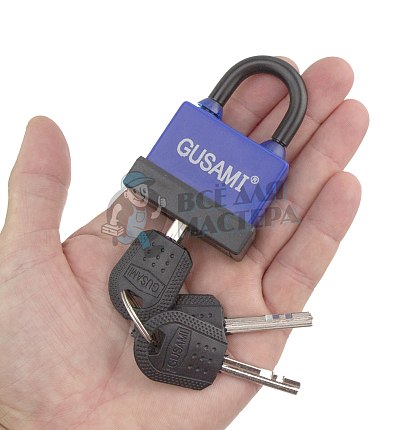 Навесной замок GUSAMI 47мм (синий)