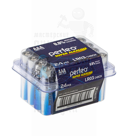 Батарейка Perfeo LR03 24BOX ALKALINE 1.5V (24/120/) - Чертеж