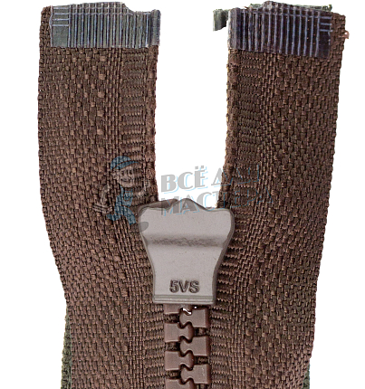 Молния Трактор "JUDSON", 80см, Тип-5, разъёмная двухзамковая, цв.т/коричневый