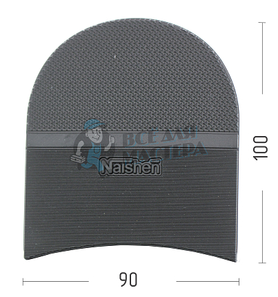 Набойка NAISHEN 675L, разм. 102*90*6,5мм, цв. черный