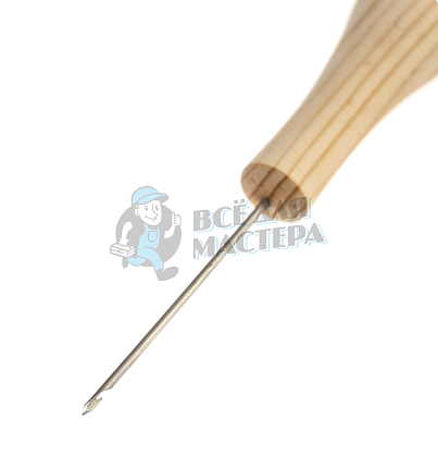 Шило "Сапожное" (с крючком) Т.2,0 деревянная ручка