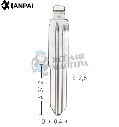Лезвие  №34 KIA RIO  КНР