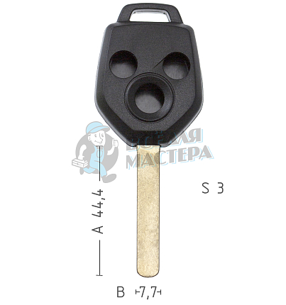 Корпус ключа SUB-2.P DAT17 SUB1P175 3 кнопки КНР  SUBARU