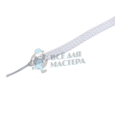 Шнурок белый, плоский тонкий 75 см (Art.425)