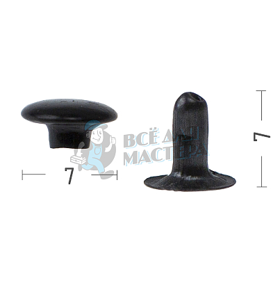 Хольнитены №33. 7х7мм, односторонний, сталь, цв. оксид