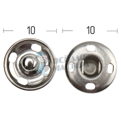 Кнопка пришивная 12мм латунь цв никель