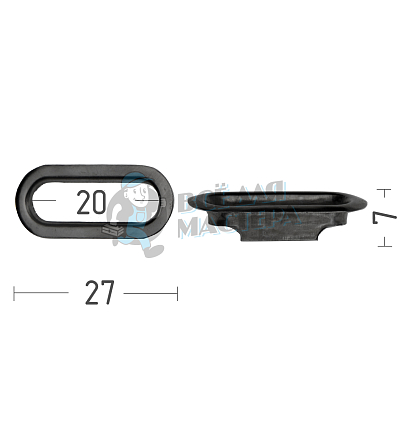 Люверсы овал 20мм сталь цв никель тем