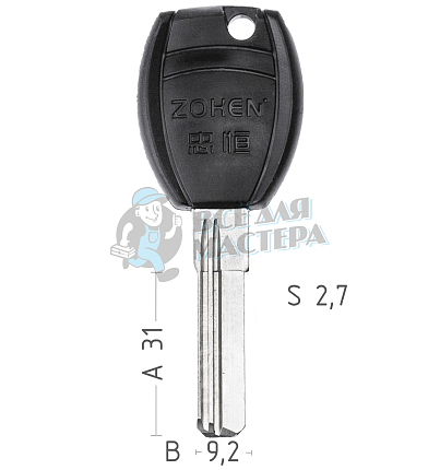 JW-A34 РУЧК ПЛАСТ.2ПАЗ(ЛЕВ) ПОД БРОНЬ.9,2Х32 КНР