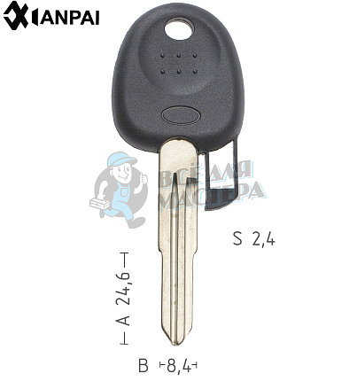 Авто с местом под чип TPX HY9P2 HYN12 HYN12 длинный КНР  HUYNDAI