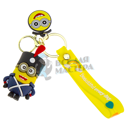 Брелок для ключей "Миньон" Боб цв.фиолетовый + карабин