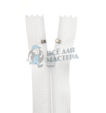 Молния спиральная (витая), Т-4 18см, неразъёмная, цв.белый 101