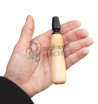 Ручка цанговая деревянная, 9см