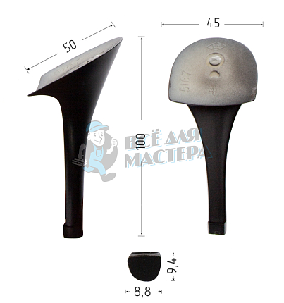 Каблуки ABS (5167) черн.мат. 10 см