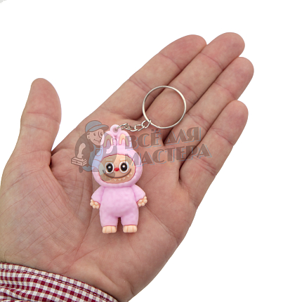 Брелок для ключей "LABUBU" цв. розовый