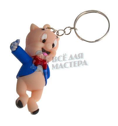 Брелок для ключей "Порки Пиг" с кольцом