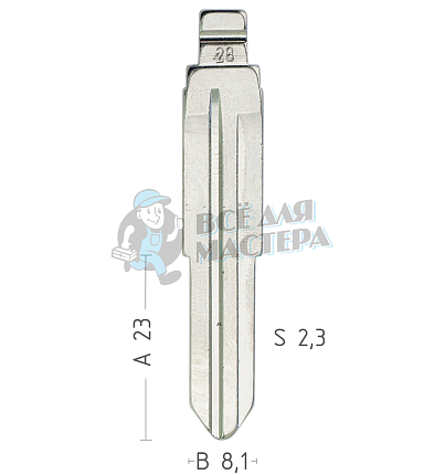 Лезвие №28 HYN10 HYN10FH KIA, HUYNDAI, ELANTRA КНР