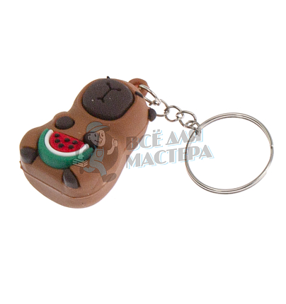 Брелок для ключей "Капибара+арбуз" 