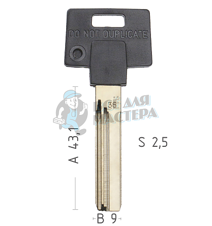 Mul-T-Lock 036 Orig "SuperLock" (MUL-T5.P)			 - Чертеж