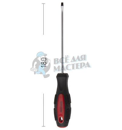 Отвертка прямая шлица 3.0х100мм CrV арт 0133 "Люкс"