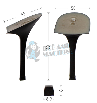 Каблуки ABS (3033) черн.мат. 9,5см